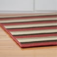 thumbnail image 2 of 11' x 11' Red and Black All Purpose Handmade Reversible Square Mudroom Area Throw Rug, 2 of 2