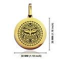thumbnail image 2 of Stainless Steel Sun Maori Symbol Round Medallion Keychain Circle Ring, 2 of 2