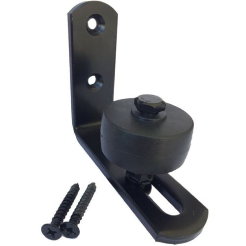 Black Screws Included Layton Co. High Quality Bottom Adjustable Stay Wheel Steel Wall Mounted Sliding Hanging Door Hardware Barn Door Roller Guide 