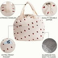 thumbnail image 5 of Deago Lunch Bag for Women Cute Corduroy Lunch Tote Bags Reusable Insulated Lunch Box Large Capacity Cooler for Work Picnic Travel (White), 5 of 9