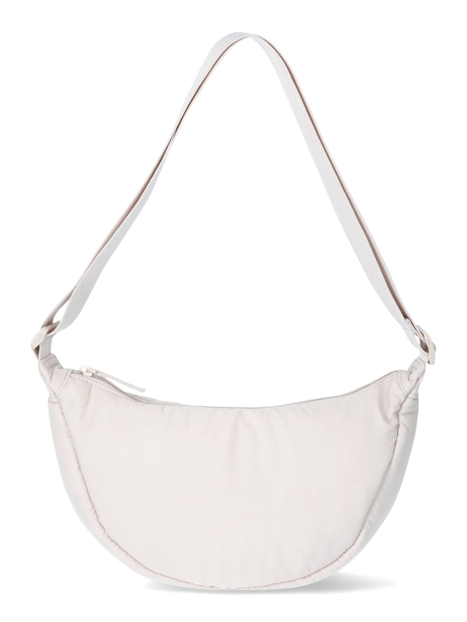 No Boundaries Crossbody Hobo Bag, Cream, Women's