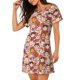 thumbnail image 2 of Easygdp Maneki-Neko Cats Camisón de manga corta para mujer, informal, estampado, 2 of 6