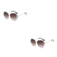 thumbnail image 2 of Sonducket Gafas de sol sin marco de PC para mujer - Protección 400 Cara ovalada Gafas de sol cuadradas con diamantes de imitación Type4 NO4, 2 of 6