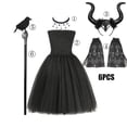 thumbnail image 3 of Vestido de Halloween para niños y niñas, disfraz de bruja y reina, maléfica, fiesta de carnaval, disfraces góticos, 3 of 5