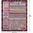 thumbnail image 2 of Bonus Mom Stepmom Gifts Blanket from Bonus Daughter Son, to My Bonus Mom Blankets for Birthday, Step Mom Gifts Soft Flannel Throw Blanket 50"x60", 2 of 6