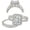Emerald White, variant on 4Ct Wedding Ring Sets Princess Sterling Silver Engagement Rings for Women Vintage Bridal Set Cz Size 13