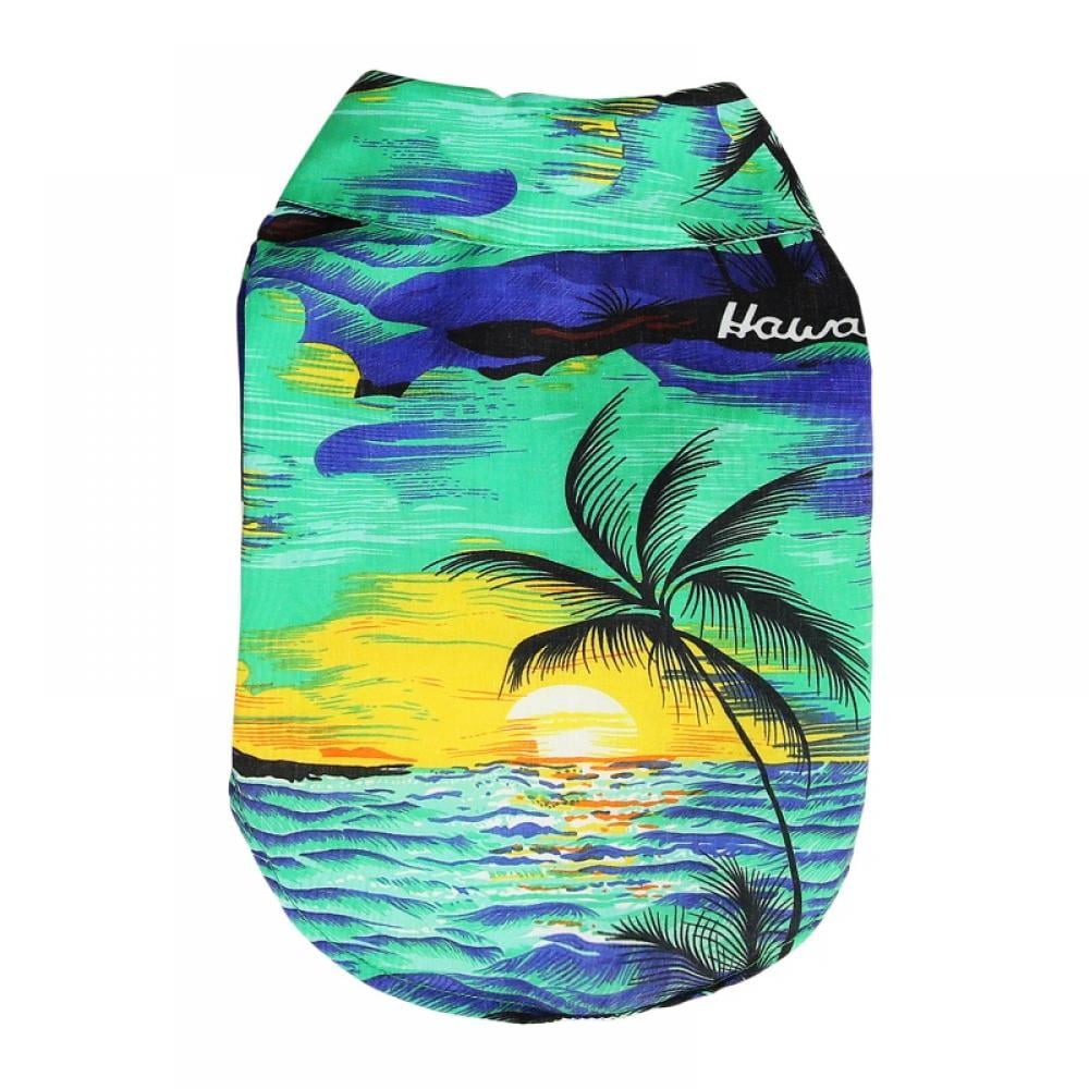 Hawaiian Dog Shirts Hawaiian Pet Dog T Shirts with Coconut Tree Print