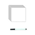 thumbnail image 1 of Bamboohart 12Pcs Whiteboard Stickers DIY Removable Label Dry Erase Sticky Notes with A Pen, 1 of 6