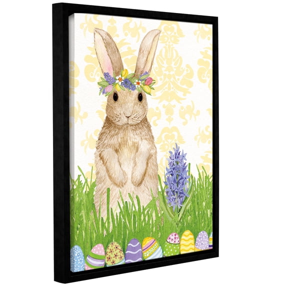 Artwall Spring Bunny II, Gallery Wrapped Floater-framed Canvas by Kathleen Parr Mckenna