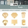 thumbnail image 6 of Ilyapa Brushed Gold Kitchen Cabinet Knobs - Minimalist Cylindrical Whistle Knob Handles - 10 Pack of Kitchen Cabinet Hardware, 6 of 7