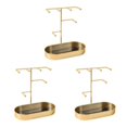 thumbnail image 1 of Dalazy Jewelry Organizer Stand Tray Display Rack Rings for Gold Marbling 20 x 10 x 21cm 3Set, 1 of 6