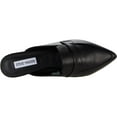 thumbnail image 2 of Steve Madden Flavor Black Leather Slip On Pointed Toe Fashion Flat Sandals Mules (Black Leather, 8), 2 of 8