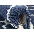 thumbnail image 3 of SAFAVIEH Hudson Jaye Geometric Shag Runner Rug, Navy/Ivory, 2'3" x 10', 3 of 11