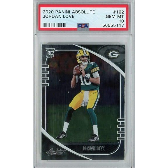 Graded 2020 Panini Absolute Jordan Love #162 Rookie RC Football Card PSA 10 Gem Mint