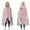Pink Cartoon Dinosaurs-2, variant on Wearable Blanket,Pink Cartoon Dinosaurs Clouds Palm Trees Pattern Hooded Wearable Flannel Blanket for Adults & Teens,Winter Poncho Shawl Wrap Cape Cozy Anti-Pill,50"x60"