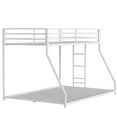 thumbnail image 3 of Bellemave Twin over Full Size Metal Bunk Bed Frame 2 Bunk Bed Frame with Interchangeable Ladder and Guardrails Space Saving Noise Reduced Low Bunk Bed for Teens  (White, Twin over Full), 3 of 11