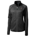 thumbnail image 2 of Women's Cutter & Buck Heather Charcoal Auburn Tigers Mainsail Sweater-Knit Full-Zip Jacket, 2 of 3