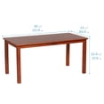 thumbnail image 2 of ECR4Kids 24in x 48in Rectangular Hardwood Table with 22in Legs, Childrens Furniture, Dark Walnut, 2 of 9