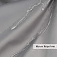 thumbnail image 4 of Gray Shower Curtain 72x75 Inches, Fabric Bathroom Curtain with Mesh Window Design, Weighted Bottom Hem, Water Repellent, Machine Washable, 4 of 7