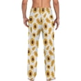 thumbnail image 2 of GZHJMY Sunflower & Daisy Men's Pajama Pants, Soft and Comfortable Lounge Sleep Bottoms with Pockets, Men's Sleepwear with Custom Print, Medium, 2 of 7