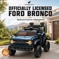 thumbnail image 3 of Conchico Licensed Ford Bronco Raptor 12V Kids Ride on Cars with Remote Control, Battery Powered Ride on Toys with All-Terrain Wheels, Toddler Electric Car with Music for Boys Girls 3-5, Blue, 3 of 9