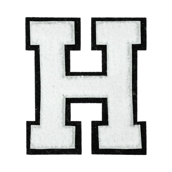 Uxcell 1 Count Chenille Letter Patches Alphabet Iron on Patch Letter H
