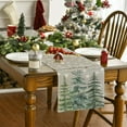 thumbnail image 4 of AuroraX Christmas Table Runner 72 Inches Long White Creative Christmas Trees Table Runner Xmas Winter Traditional Merry Dining Table Runner Decor for Home Party, 4 of 6