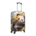thumbnail image 3 of Daiia Clear Sky Cute Sunflower Panda Luggage Cover, Thickened Washable Travel Luggage Covers, Elastic Unique Baggage Covers for 18-20 inch Luggage-Small, 3 of 9