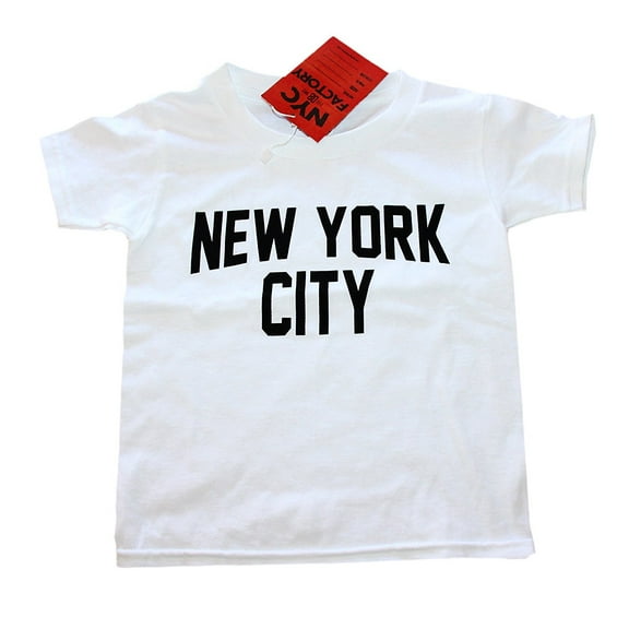 New York City Youth T-Shirt Screenprinted White Lennon Tee S