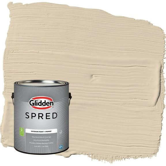 Glidden Spred Seriously Sand / Beige Eggshell Interior Paint with Primer, 1 Gallon