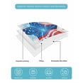 thumbnail image 4 of Quilts Queen Size Bedding Set, Patriotic USA Flag Reversible Summer Quilt 3 Pieces, Memorial Blue Red Star Lines Lightweight Bedspreads Coverlets with 2 Pillow Shams for All Seasons, 4 of 5