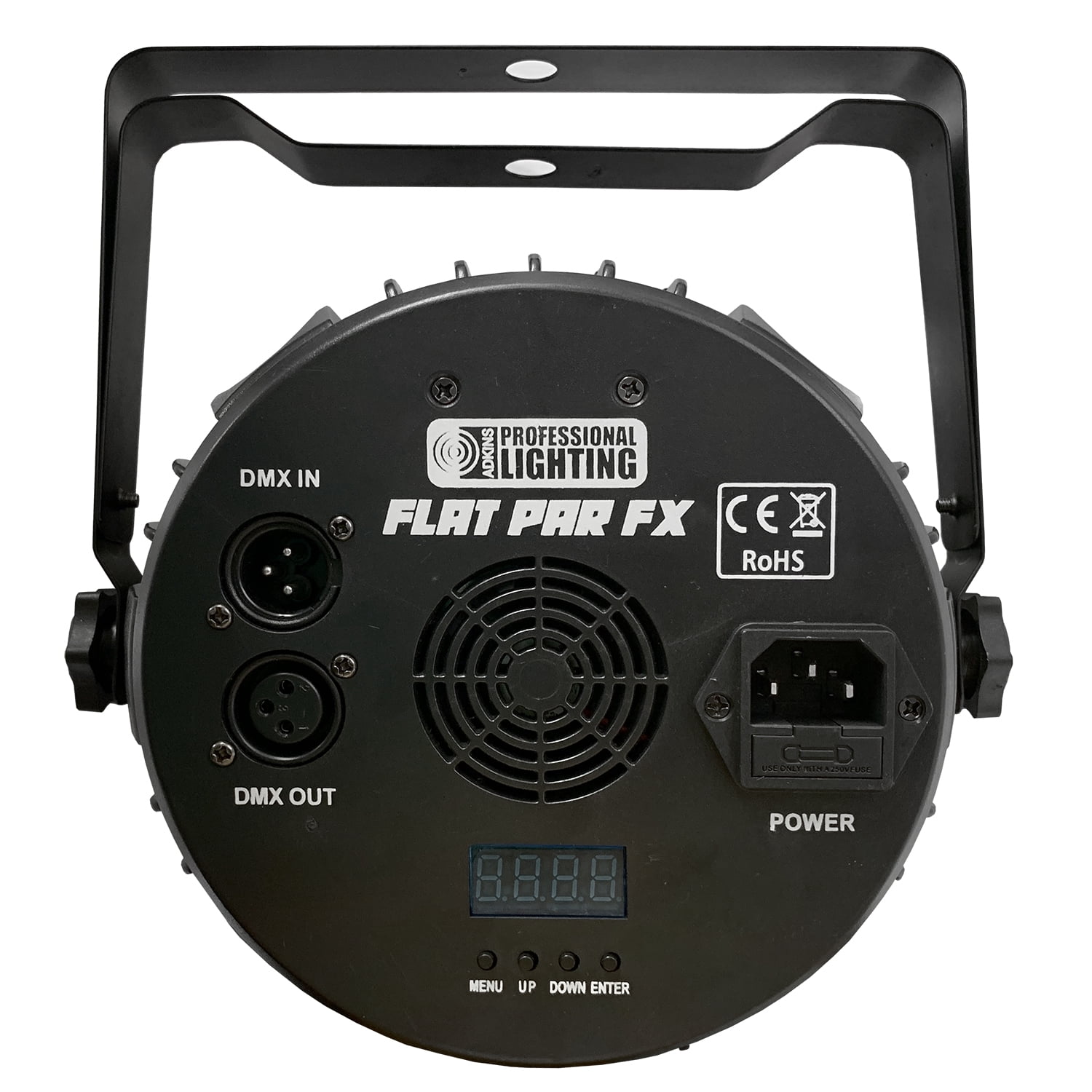 Ultra Bright LED FlatPar 7x10 Watt Hex RGBAW SlimPar Light w/ FX Ring & Remote Control - Up-Lighting - Stage Lights - Adkins Professional Lighting