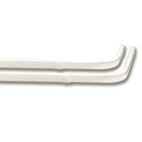 Available Widths Graber 2 1/2" Projection Single Lock Seam Curtain Rod White 