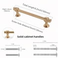 thumbnail image 2 of 10 Pack 5 Inch Champagne Bronze Kitchen Cabinet Handles Cabinet Pulls Gold Drawer Pulls Kitchen Cabinet Hardware Handles Dresser Handles, 2 of 8