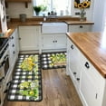 thumbnail image 4 of Lemon Kitchen Mat Set of 2, Farmhouse Black and White Buffalo Plaid Lemon Kitchen Rugs and Mats Non-Slip Washable, Lemon Kitchen Decor Floor Mats for Kitchen Sink Laundry Room, 17x30+17x47Inch, 4 of 6