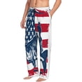 thumbnail image 6 of Uemuo fisherman fishing with USA flag Pattern Men's Wide Leg Palazzo Lounge Pants with Pockets Light Weight Loose Comfy Casual Pajama Pants-XX-Large, 6 of 6