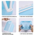 thumbnail image 3 of Silicone Folding Lunch Box for Food Storage, Reusable Microwave Safe Bento Box, Portable Collapsible Food Container for Kitchen and Travel Use, 3 of 4