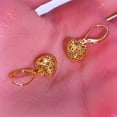 thumbnail image 3 of 14K Gold Plating French Style Leverback Earrings for Women, Heart Dangle Drop Earrings for Women Gifts Hypoallergenic Jewelry, 3 of 8