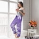 thumbnail image 5 of Balery Snowflakes Pantalones de pijama para mujer, pijamas ultraligeros, pantalones de estar por casa-Medium, 5 of 6