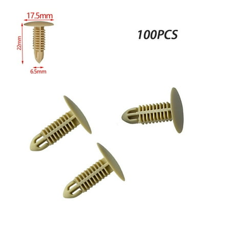 

100pcs Car Fender Door Fastener Plastic Bumper Trim Clip Body Rivet Universal
