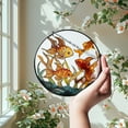 thumbnail image 2 of Goldfish Stained Glass Window Hanging - Handmade Sun Catcher, Colorful Fish in Pond Art Panel, Feng Shui Home Décor, Aquatic Nature Gift, Vibrant Wall Ornament for Fresh Energy, 2 of 5