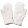 thumbnail image 3 of Naierhg 1 Pair Adults Mittens Thickened Stretchy Soft Fuzzy Cozy Cold Resistant Solid Color Windproof Winter Gloves Light Grey, 3 of 8