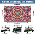 thumbnail image 3 of Unique Mandala Golf Cart Seat Cover 51" x 31" - Soft Absorbent Towel for EZGO RXV Club Car DS Yamaha G29 Front Bench, 3 of 8