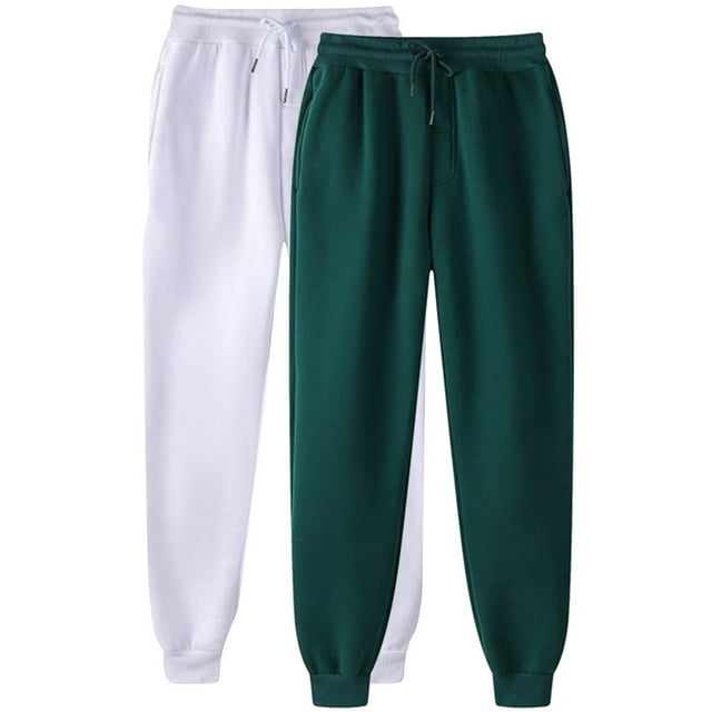 Kyusrd Sweatpants For Women Drawstring Elastic Waist Hip Hop Pants Casual Solid Color Track Cuff Lace-Up Workout Pants Pockets Straight Comfortable Spring Trousers 2Pcs