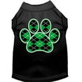 thumbnail image 4 of Pet Dog  Cat Shirt Screen Printed, "Argyle Paw Emerald Green", 4 of 8