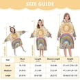 thumbnail image 4 of FORMRS Wearable Blanket Hoodie with Sleeves for Kids Cozy Flannel Sweatshirt, Beige Rainbow, 4 of 7