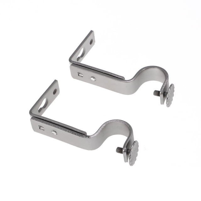 2 soportes ajustables para cortinas de 18-22 mm (niquelado mate)