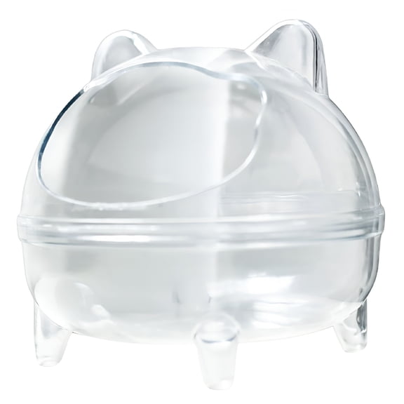 ACDANC Transparent Hamster Sand Bath Container Spacious Pet Hamster Bathtub Provide Comfortable to Gerbils and Guinea Pigs