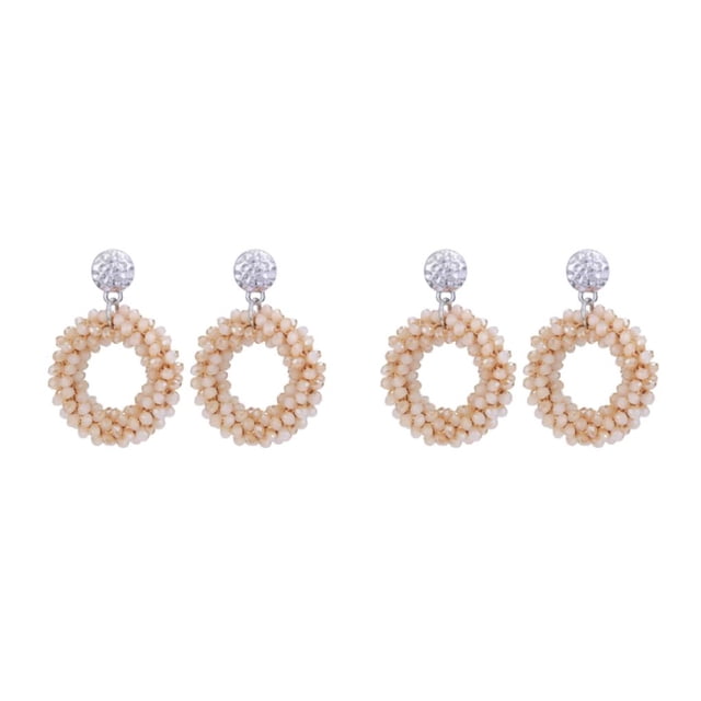 Qarigey Pendientes de gota hechos a mano para mujer, aretes tejidos exquisitos y elegantes Type10 NO10