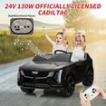 thumbnail image 6 of 2 Seater Ride on Car for Kids 24V Licensed Cadillac Electric Car Toy Toddlers Battery Powered Ride on Truck with 2.4G Remote Control, Full-Wheel Suspension, Music, LED Lights, Black, 6 of 7